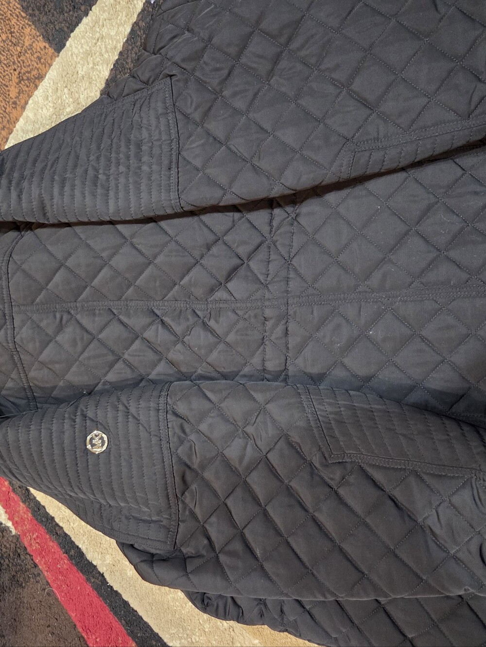 MICHAEL Michael Kors Black Quilted Puffer Jacket with Zip Details - Picture 5 of 6